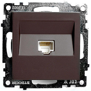 Розетка компьютерная 1-местная RJ-45 Stekker Катрин GLS00-7107-04 49023