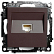 Розетка компьютерная RJ-45 Stekker Катрин шоколад GLS00-7107-04 49023