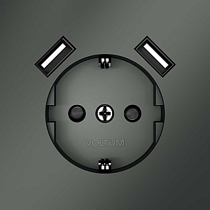 Розетка с USB, А+А Voltum S70 VLS040406 (титан)