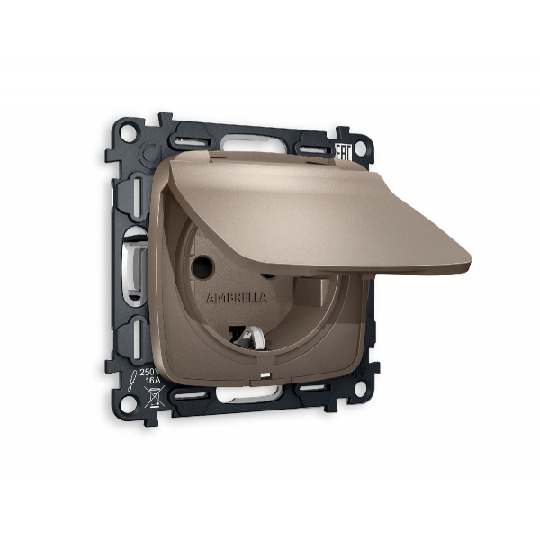 Комплект механизма розетки с/з со шторками и крышкой Ambrella Volt Omega MO638010 Комплект механизма розетки с/з со шторками и крышкой Ambrella Volt Omega MO638010