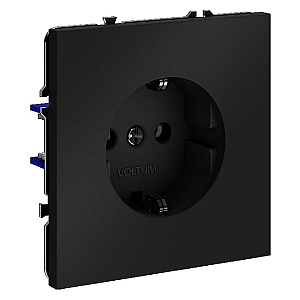 Розетка Voltum S70 VLS040108 (черный матовый)