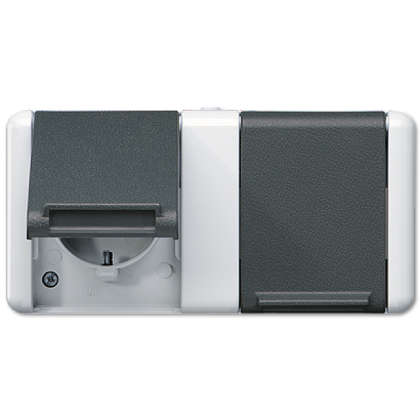Розетка Schuko двухместная Jung 8220-1W