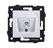 Розетка телефонная RJ11, белый Kollinger REA-009WH для Aspekt, Eleganz, Reflex
