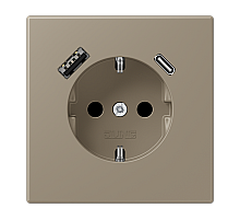 Розетка 2K+З USB Typ AC Jung LC1520-15CA242