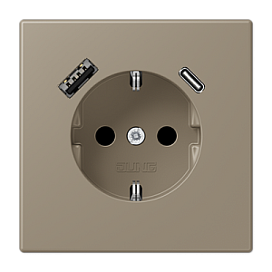 Розетка 2K+З USB Typ AC Jung LC1520-15CA242
