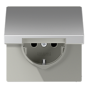 Розетка штепсельная Schuko Jung AL1520NKL