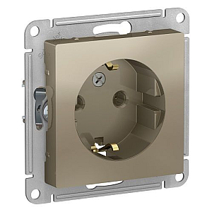 Розетка с заземлением Schneider Electric Atlas design ATN000543