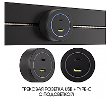 Трековая розетка Arte Milano Am-track-sockets-39 399731TS/USB-Type-C Black