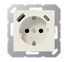 Розетка 2K+З USB Typ AC Jung A1520-15CA