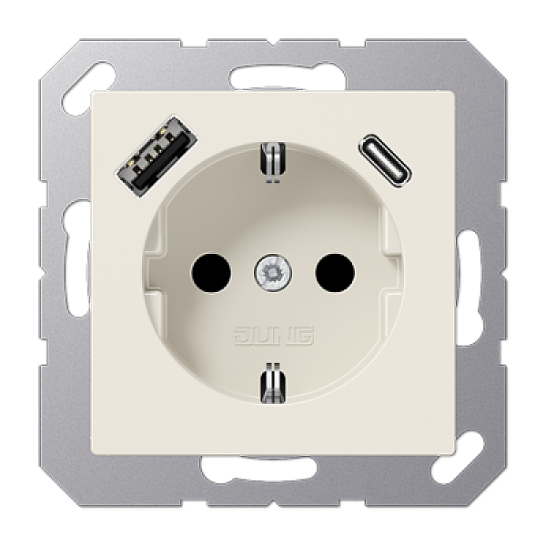 Розетка 2K+З USB Typ AC Jung A1520-15CA