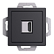 Розетка HDMI Systeme Electric AtlasDesign Карбон механизм ATN001080