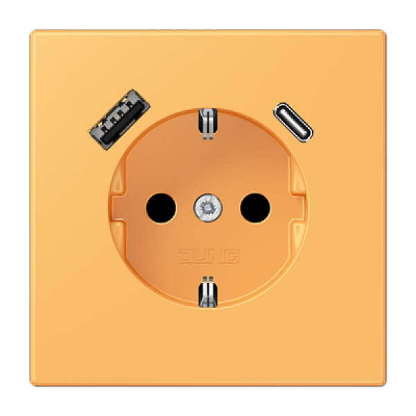 Розетка 2K+З USB Typ AC Jung LC1520-15CA254
