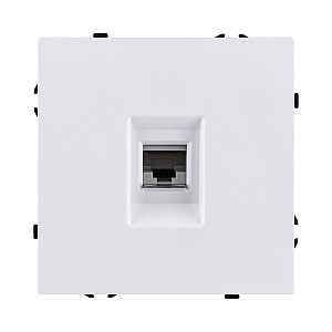 Розетка Ethernet RJ45 Cat.6, белый глянцевый Kollinger Eclipse EC-017WG