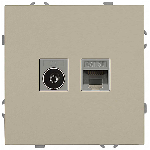 Розетка Эра Galaxy 15-3110-04 комбинированная RJ45+TV IP20 шампань Б0070782