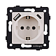 Розетка штепсельная SCHUKO 16A/250 В с USB A+C 20W, кашемир матовый Kollinger REA-004CM для Aspekt, Eleganz, Reflex