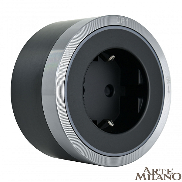 Трековая розетка Arte Milano Am-track-sockets 380066TS LED/ES Grey