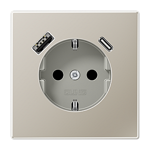 Розетка 2K+З USB Typ AC Jung ES1520-15CA