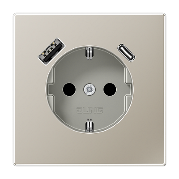 Розетка 2K+З USB Typ AC Jung ES1520-15CA