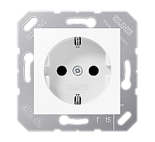 Розетка Schuko с защитой от детей Jung CD5120BFKIWW
