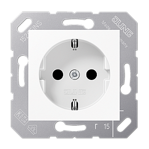Розетка Schuko с защитой от детей Jung CD5120BFKIWW