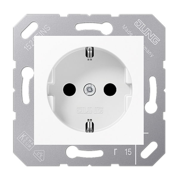 Розетка Schuko с защитой от детей Jung CD5120BFKIWW