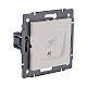 Розетка Ethernet RJ45 Cat.6, кашемир матовый Kollinger REA-018CM для Aspekt, Eleganz, Reflex