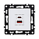 Розетка USB A+C 65W, белый Kollinger Asthetik AS-024WH