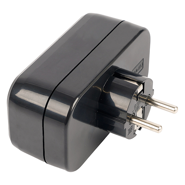 Разветвитель сетевой 2-местный Stekker 250V 16A ABS ADP16-22-20 50680