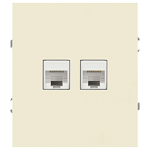 Розетка Эра Arktik 16-3108-02 информационная двойная 2XRJ45 слоновая кость Б0070485