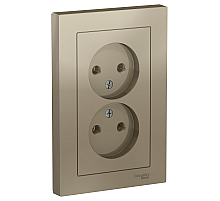 Розетка б/з двойная Systeme Electric AtlasDesign ATN000520