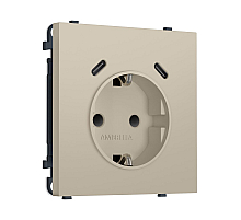 Комплект механизма электрической розетки SIGMA Кашемир 2USB С+C 20W Ambrella Volt MS350510 (SP3505, PR165)