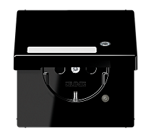 Розетка Schuko с крышкой Jung LS1520NAKLKOSW