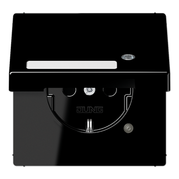 Розетка Schuko с крышкой Jung LS1520NAKLKOSW