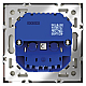 Розетка встраиваемая Voltum S70 с заземлением и защитными шторками, 16А, с USB, A+С, (сталь) VLS040505