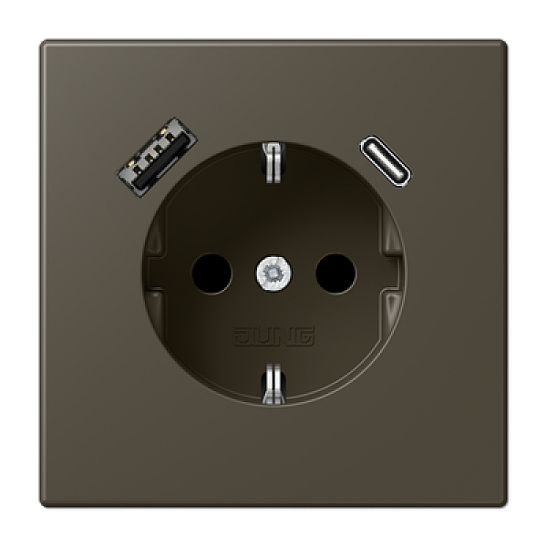 Розетка 2K+З USB Typ AC Jung LC1520-15CA241