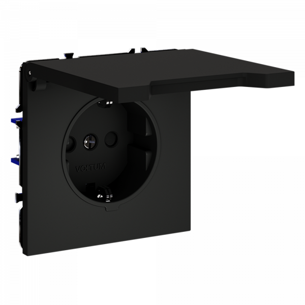 Розетка с защитными шторками и крышкой Voltum S70 VLS040308 Розетка с защитными шторками и крышкой Voltum S70 VLS040308