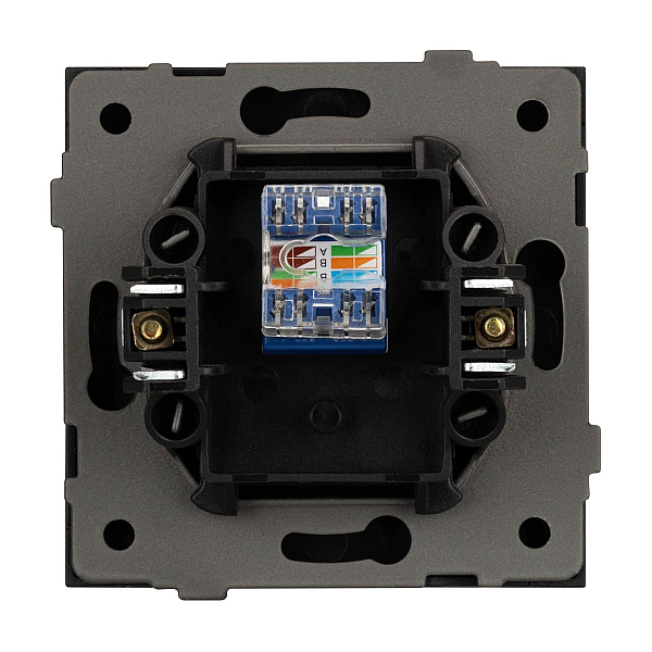 Механизм компьютерной розетки Arlight SCT-TENDO-MPC1-PL-BK (RJ-45, CAT6) 054104