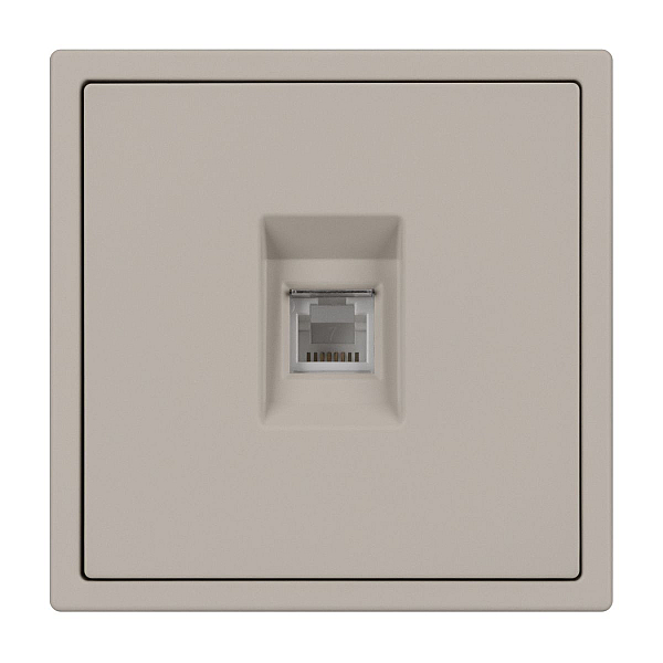 Розетка телефонная софт-тач кашемир Arlight SCT-MTL1-SFPL-CA (RJ-11, 4C) 061892(1)
