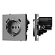 Механизм розетки с USB зарядкой Arlight SCT-TENDO-MUAC-PL-GR (230V, 16A) 054088