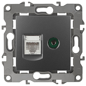 Розетка комбинированная RJ45+TV Эра 12-3110-12 Б0027447