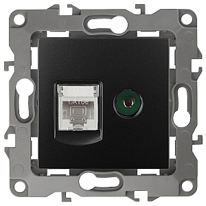 Розетка комбинированная RJ45+TV Эра 12-3110-05 Б0027445