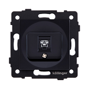 Розетка телефонная RJ11, черный Kollinger REA-009BK для Aspekt, Eleganz, Reflex