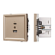 Механизм USB розетки Arlight SCT-TENDO-MUAC-PL-GD (5V, 3A, QC3) 054097