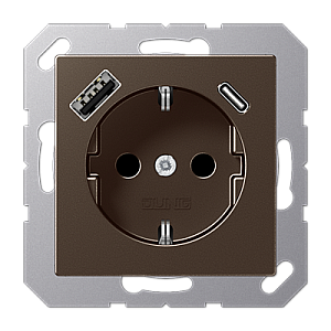 Розетка 2K+З USB Typ AC Jung A1520-15CAMO