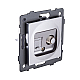 Розетка двойная спутниковая SAT + RJ45 Cat.6, серый Kollinger REA-022GY для Aspekt, Eleganz, Reflex