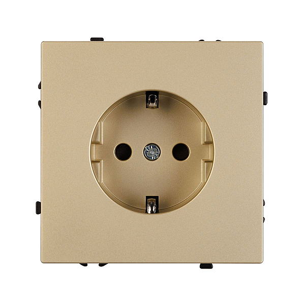 Розетка зк со шторками софт-тач золотой песок Arlight SCT-MEU-SFPL-GD (250V, 16A) 054278(1)