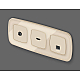 Комплект механизма компьютерной розетки Ambrella Volt RJ-45 (8P8C) CAT6A экранированной с автоматической защитной шторкой OMEGA MO332005 Бежевый матовый QUANT (OP3320, VM185)