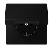 Розетка Schuko с крышкой Jung LS1520BFKLSWM