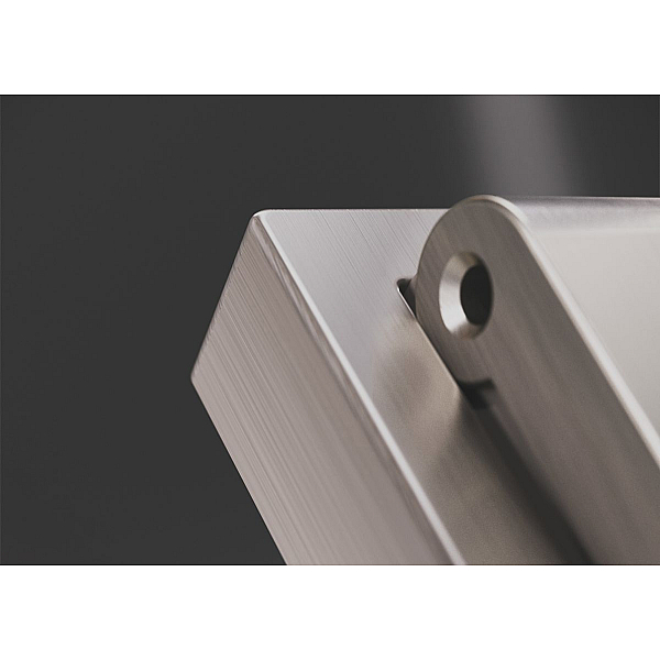 Накладка для розетки с заземлением защитными шторками и крышкой S70 Metal (никель) Voltum VLSM000811