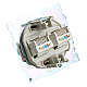 Розетка компьютерная 2-местная RJ-45 (механизм) Stekker GLS00-7109-02 Катрин, шампань 50004